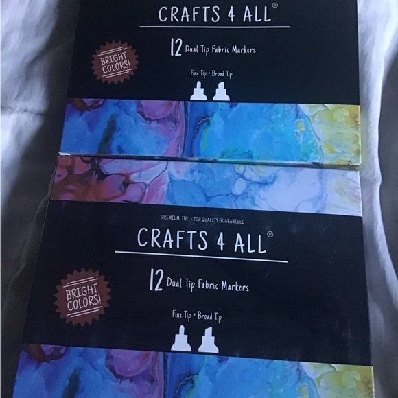 Crafts For All 12 pack fabric clothes markers Lot of two NWT - Picture 2 of 6